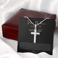 Load image into Gallery viewer, Prosonalized Promise Cross Necklace with Snake Chain