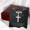 Load image into Gallery viewer, To My Man Artisan Cross Necklace with Snake Chain