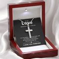 Load image into Gallery viewer, To My Love Artisan Cross Necklace with Snake Chain