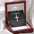 Load image into Gallery viewer, To My Soulmate Cross Necklace with Snake Chain
