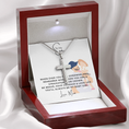 Load image into Gallery viewer, To My Son Artisan Cross Necklace with Snake Chain
