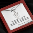 Load image into Gallery viewer, To My Hot Babe Artisan Cross Necklace with Snake Chain
