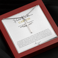 Load image into Gallery viewer, Prosonalized Promise Cross Necklace with Snake Chain