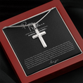 Load image into Gallery viewer, Promise Cross Necklace with Snake Chain