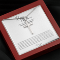 Load image into Gallery viewer, Promise Cross Necklace with Snake Chain