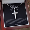 Load image into Gallery viewer, Promise Cross Necklace with Snake Chain