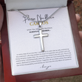 Load image into Gallery viewer, Prosonalized Promise Cross Necklace with Snake Chain