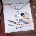 Load image into Gallery viewer, To My Son Artisan Cross Necklace with Snake Chain