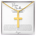 Load image into Gallery viewer, Promise Cross Necklace with Snake Chain