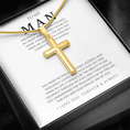 Load image into Gallery viewer, To My Man Cross Necklace with Snake Chain