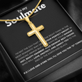 Load image into Gallery viewer, To My Soulmate Artisan Cross Necklace with Snake Chain