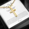 Load image into Gallery viewer, Prosonalized Promise Cross Necklace with Snake Chain