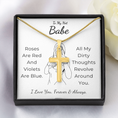 Load image into Gallery viewer, To My Hot Babe Artisan Cross Necklace with Snake Chain