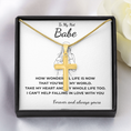 Load image into Gallery viewer, To My Hot Babe Artisan Cross Necklace with Snake Chain