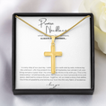 Load image into Gallery viewer, Promise Cross Necklace with Snake Chain