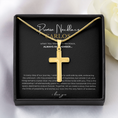 Load image into Gallery viewer, Prosonalized Promise Cross Necklace with Snake Chain