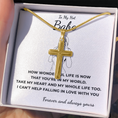 Load image into Gallery viewer, To My Hot Babe Artisan Cross Necklace with Snake Chain