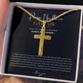 Load image into Gallery viewer, Prosonalized Promise Cross Necklace with Snake Chain