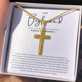 Load image into Gallery viewer, To My Boyfriend Cross Necklace with Snake Chain