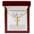 Load image into Gallery viewer, To My Boyfriend Cross Necklace with Snake Chain