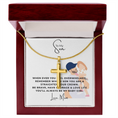 Load image into Gallery viewer, To My Son Artisan Cross Necklace with Snake Chain