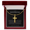 Load image into Gallery viewer, To My Boyfriend Cross Necklace with Snake Chain