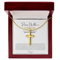 Load image into Gallery viewer, Prosonalized Promise Cross Necklace with Snake Chain