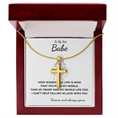 Load image into Gallery viewer, To My Hot Babe Artisan Cross Necklace with Snake Chain