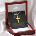 Load image into Gallery viewer, To My Man Cross Necklace with Snake Chain