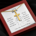 Load image into Gallery viewer, To My Hot Babe Artisan Cross Necklace with Snake Chain