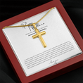 Load image into Gallery viewer, Promise Cross Necklace with Snake Chain