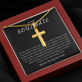 Load image into Gallery viewer, To My Soulmate Cross Necklace with Snake Chain
