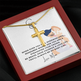 Load image into Gallery viewer, To My Son Artisan Cross Necklace with Snake Chain