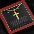 Load image into Gallery viewer, To My Boyfriend Cross Necklace with Snake Chain