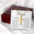 Load image into Gallery viewer, To My Soulmate Artisan Cross Necklace with Snake Chain