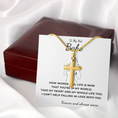 Load image into Gallery viewer, To My Hot Babe Artisan Cross Necklace with Snake Chain
