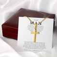 Load image into Gallery viewer, To My Man Cross Necklace with Snake Chain