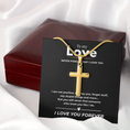 Load image into Gallery viewer, To My Love Artisan Cross Necklace with Snake Chain