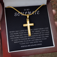 Load image into Gallery viewer, To My Soulmate Cross Necklace with Snake Chain