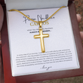 Load image into Gallery viewer, Prosonalized Promise Cross Necklace with Snake Chain