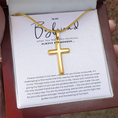 Load image into Gallery viewer, To My Boyfriend Cross Necklace with Snake Chain