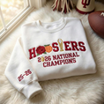 Load image into Gallery viewer, Embroidered Hoosiers Champs Sweatshirt: Rose & Peach Bowl 25/26 Quarter-Zip Sweatshirt, Hoodie Sweatshirt T-Shirt