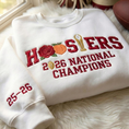 Load image into Gallery viewer, Embroidered Hoosiers Champs Sweatshirt: Rose & Peach Bowl 25/26 Quarter-Zip Sweatshirt, Hoodie Sweatshirt T-Shirt