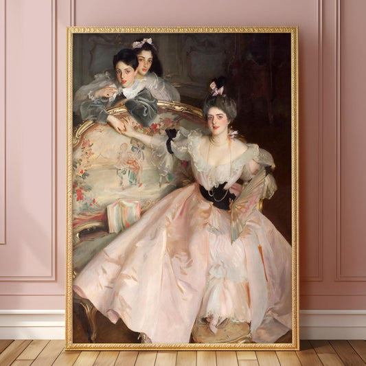 Dark Academia Victorian Family & Motherhood Art Print, Elegant Room Decor, 5 Size, 8x12 to 27x40 inch, Unframed
