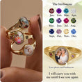 Load image into Gallery viewer, Personalized Birthstone Photo Ring
