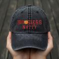 Load image into Gallery viewer, Embroidered Indiana Hoosiers Vintage Style Trucker Hat, Dyed Cap
