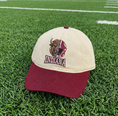 Load image into Gallery viewer, Embroidered Indiana Hoosiers Mascot And Helmet Vintage Style Trucker Hat, Dyed Cap
