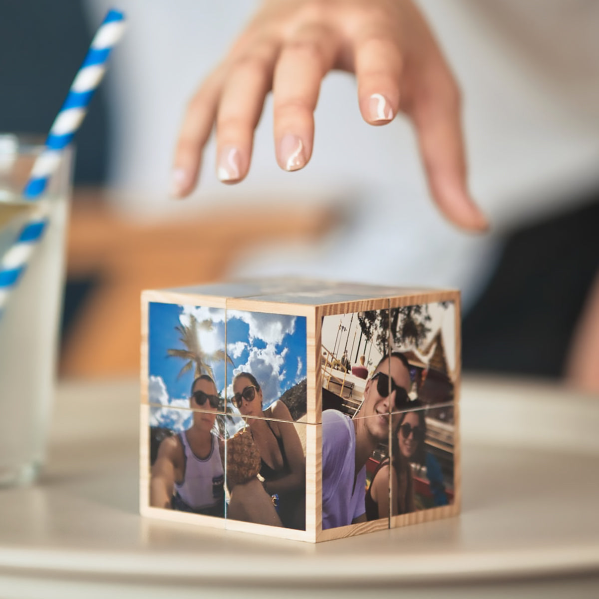 Personalized Rubik Photo Box – Custom Rotating Picture Gift