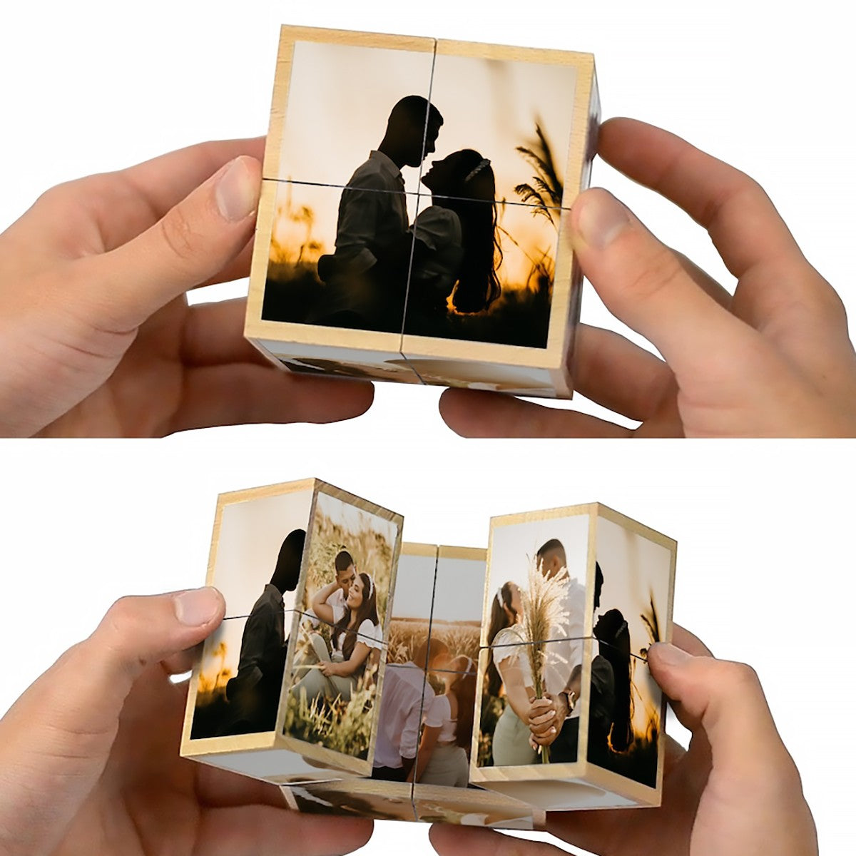 Personalized Rubik Photo Box – Custom Rotating Picture Gift