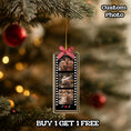 Load image into Gallery viewer, Personalized Photo Strip Christmas Keychain Ornament
